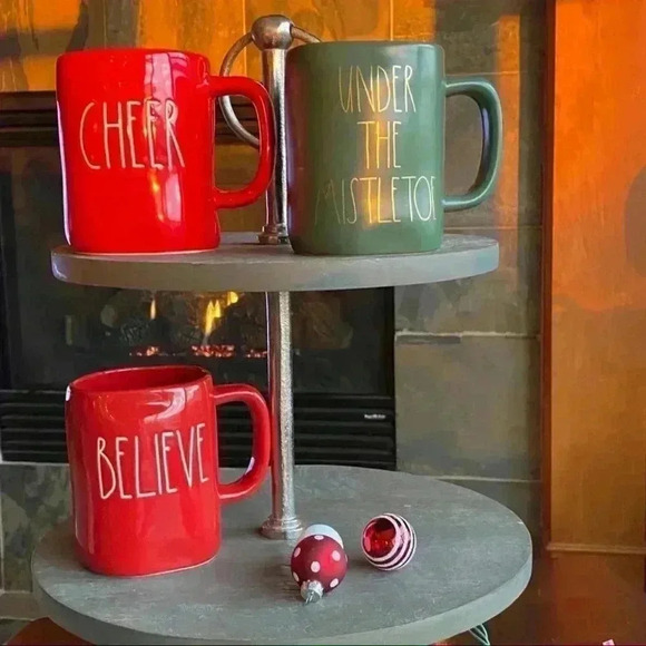 ❤️ NEW Rae Dunn BELIEVE - Beautiful Christmas RED Holiday Ceramic Coffee Mug/Cup - Picture 6 of 11